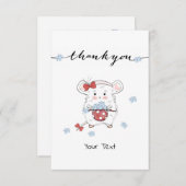 Niedlicher kleiner Hamster, maßgeschneidert Dankeskarte (Vorne/Hinten)