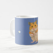 Niedlicher kleiner Hamster mit Blume Kaffeetasse (Vorderseite Links)
