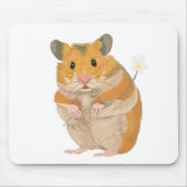 Niedlicher kleiner Hamster mit Blume Mousepad (Vorne)