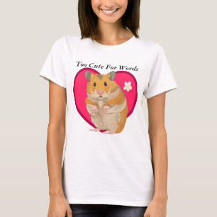 Niedlicher kleiner Hamster mit Blume T-Shirt