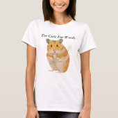 Niedlicher kleiner Hamster mit Blume T-Shirt (Vorderseite)