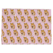 Niedlicher kleiner Hamster mit einem Ostereier, gr Große Geschenktüte (Rückseite)