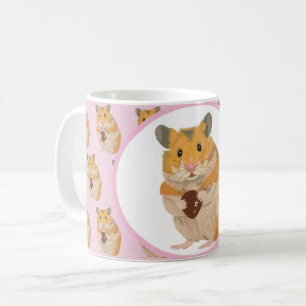 Niedlicher kleiner Hamster mit einem Ostereier Kaffeetasse