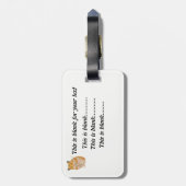 Niedlicher kleiner Hamster mit einer Blume Gepäckanhänger (Rückseite vertikal)