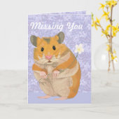 Niedlicher kleiner Hamster mit einer Blume "Vermis Karte (Gelbe Blume)