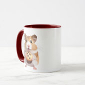 Niedlicher kleiner Hamster mit Muffin Tasse (Vorderseite Links)