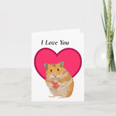 Niedlicher kleiner Hamster mit roten Herzschlangen Karte (Vorderseite)