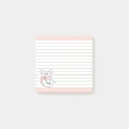 Niedlicher Kleiner Hamster Monogram Pink Notes Post-it Klebezettel