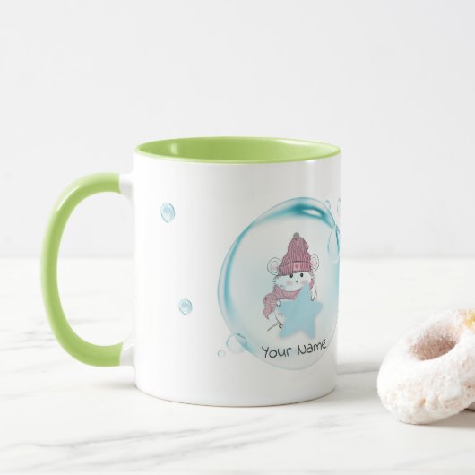 Niedlicher kleiner Hamster "Sehnsucht weniger lebe Tasse (Mit Donut)