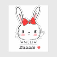 Niedlicher kleiner Hase mit Red Bow