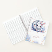 niedlicher kleiner Hase und Mond Notizblock (Innenseite)