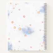 niedlicher kleiner Hase und Mond Notizblock (Rückseite)