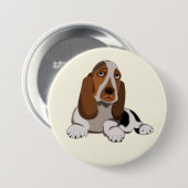 Niedlicher kleiner Hund Button (Vorne & Hinten)