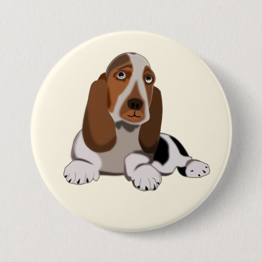 Niedlicher kleiner Hund Button (Vorderseite)