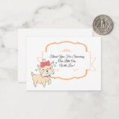 Niedlicher kleiner Hund Dankeschön Karte (Vorderseite/Rückseite Beispiel)