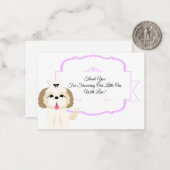 Niedlicher kleiner Hund Dankeschön Karte (Vorderseite/Rückseite Beispiel)