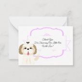 Niedlicher kleiner Hund Dankeschön Karte (Vorderseite)