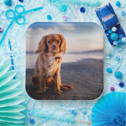 Niedlicher kleiner Hund Pappteller (Party)