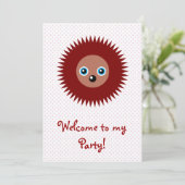 Niedlicher kleiner Igel Einladung (Stehend Vorderseite)