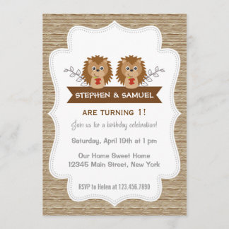 Niedlicher kleiner Igel Geburtstag Einladung Waldl