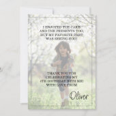 Niedlicher kleiner Junge Foto Geburtstag Dankeschö Dankeskarte (Vorderseite)