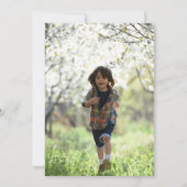 Niedlicher kleiner Junge Foto Geburtstag Dankeschö Dankeskarte (Rückseite)