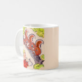niedlicher kleiner Junge füttre niedliche Eichhörn Kaffeetasse (Vorderseite Links)
