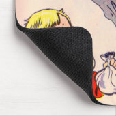 niedlicher kleiner Junge füttre niedliche Eichhörn Mousepad (Ecke)