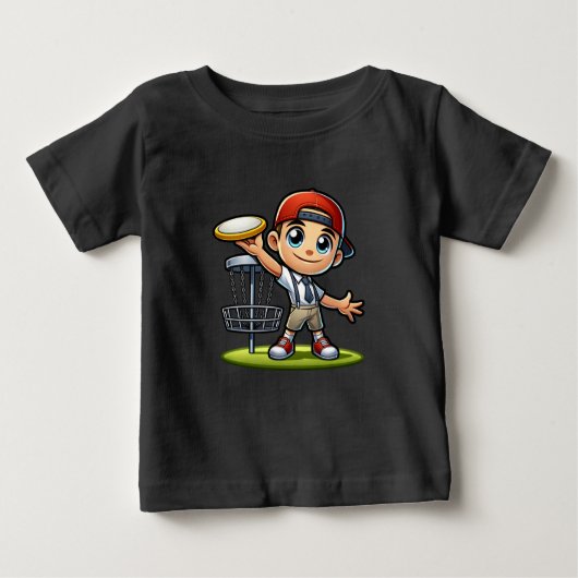 Niedlicher kleiner Junge Golfplatz Baby T-shirt (Vorderseite)