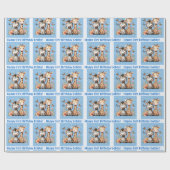 Niedlicher Kleiner Junge zum Geburtstag Zootiere h Geschenkpapier (Flach)