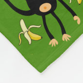Niedlicher kleiner Kid-Affe Fleecedecke (Ecke)
