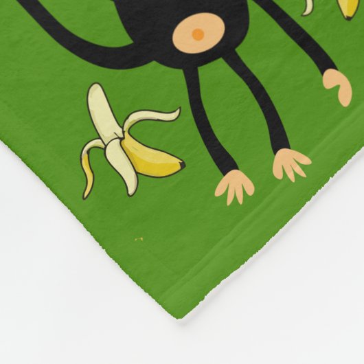 Niedlicher kleiner Kid-Affe Fleecedecke (Ecke)