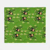 Niedlicher kleiner Kid-Affe Fleecedecke (Vorderseite (Horizontal))