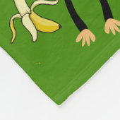 Niedlicher kleiner Kid-Affe Fleecedecke (Ecke)