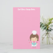 Niedlicher kleiner Koch Baker Girl Rezept (Stehend Vorderseite)