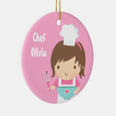 Niedlicher kleiner Kochs-Bäcker-Mädchen-Raum-Dekor Keramikornament (Rechts)