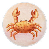 Niedlicher kleiner Krabbenmeer Keramikknauf (Vorderseite)