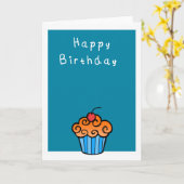 Niedlicher kleiner Kuchen alles Gute zum Karte (Gelbe Blume)