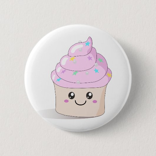 Niedlicher kleiner Kuchen Button (Vorderseite)