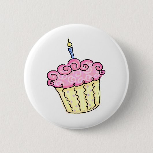 Niedlicher kleiner Kuchen Button (Vorderseite)