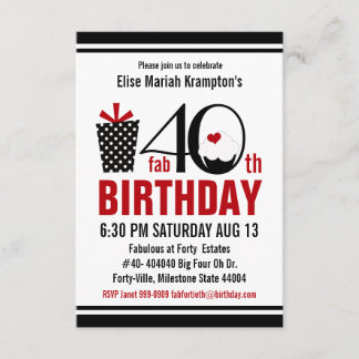 Niedlicher kleiner Kuchen Schwarzer und Rot-40. Einladung