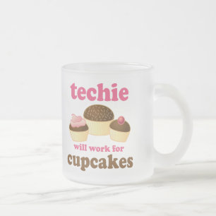 Niedlicher kleiner Kuchen Techie Mattglastasse