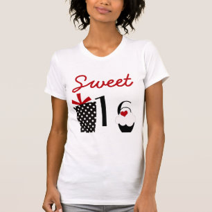 Niedlicher kleiner Kuchen und Punkt des Bonbon-16 T-Shirt