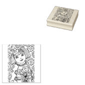 NIEDLICHER KLEINER LADYBUG MIT HERZBOUQUET, WUNSCH GUMMISTEMPEL (Stempel)