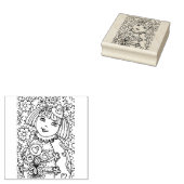 NIEDLICHER KLEINER LADYBUG MIT HERZBOUQUET, WUNSCH GUMMISTEMPEL (Stempel)