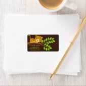 Niedlicher kleiner Leopard Danke Label Adressaufkleber (Insitu)