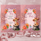 Niedlicher kleiner Löwe Einladung