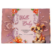 Niedlicher kleiner Löwe Große Geschenktüte (Vorderseite)