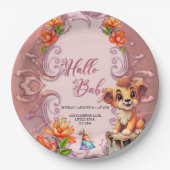 Niedlicher kleiner Löwe Pappteller (Vorderseite)