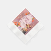 Niedlicher kleiner Löwe Serviette (Ecke)